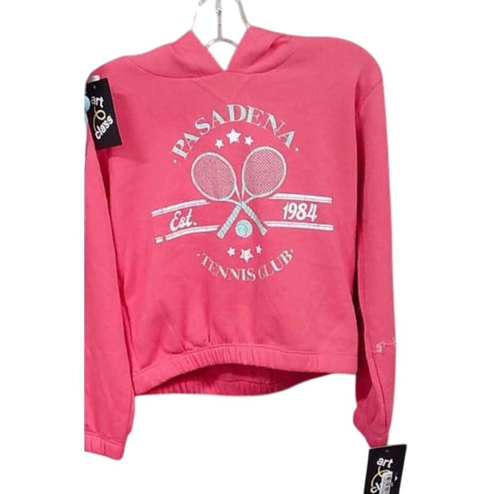 New Art Class Girls Large Pasadena Tennis Club PolyCotton Sweatshirt Hoodie